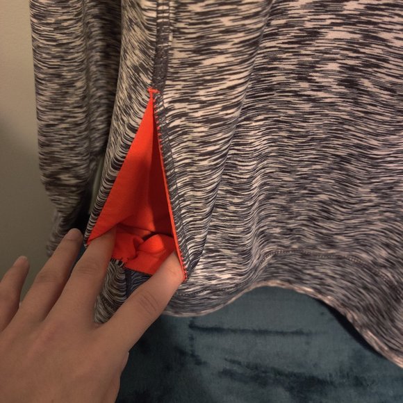 Black and White Athletic Long Sleeve Hooded Shirt - Picture 4 of 10